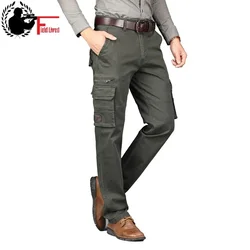 Cargo Pants Military Style Autumn Spring Army Cotton Men's Many Pockets Tactical Straight Fit Work Trousers Male Combat Joggers