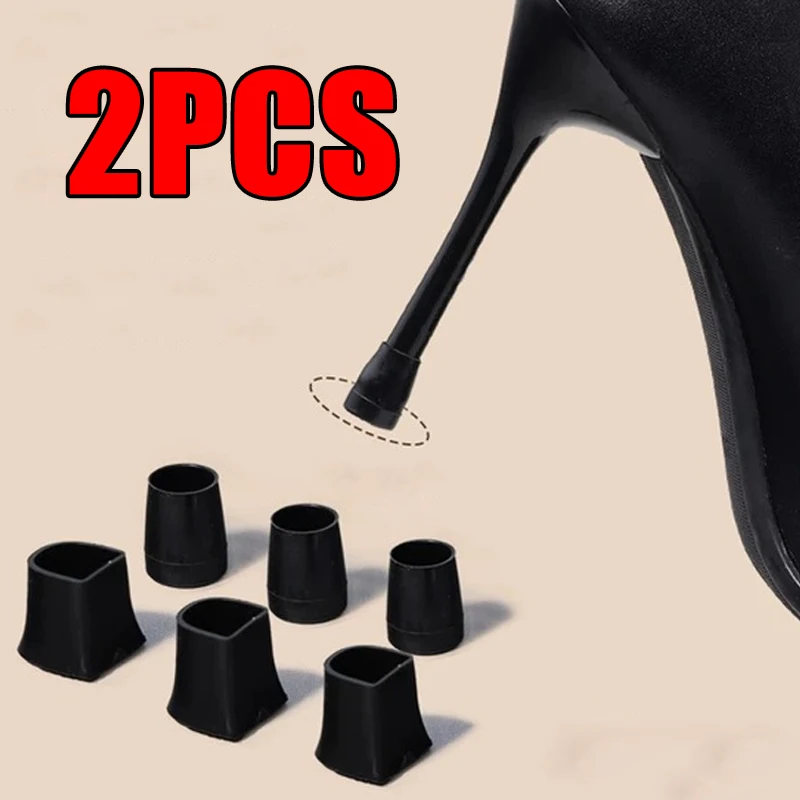 2 pcs/set Silicone Anti-slip High Heel Protectors Stopper for Women Black Transparent Latin Dancing Covers Stoppers XX/XS/S/M/L