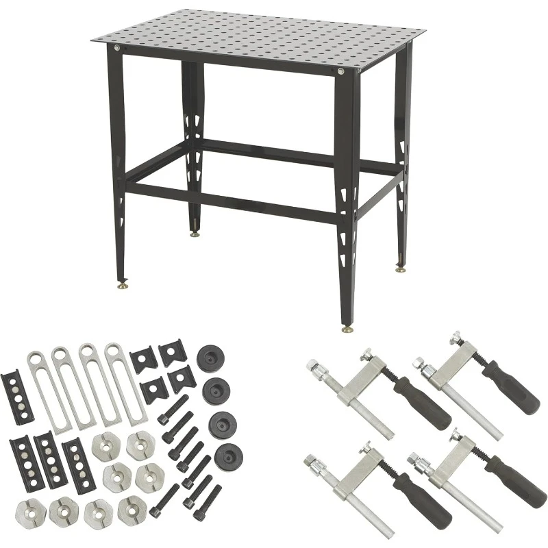 home.Steel Welding Table, Welding Bench Steel Construction, Welding Tables For Shop Weld Table (Black)