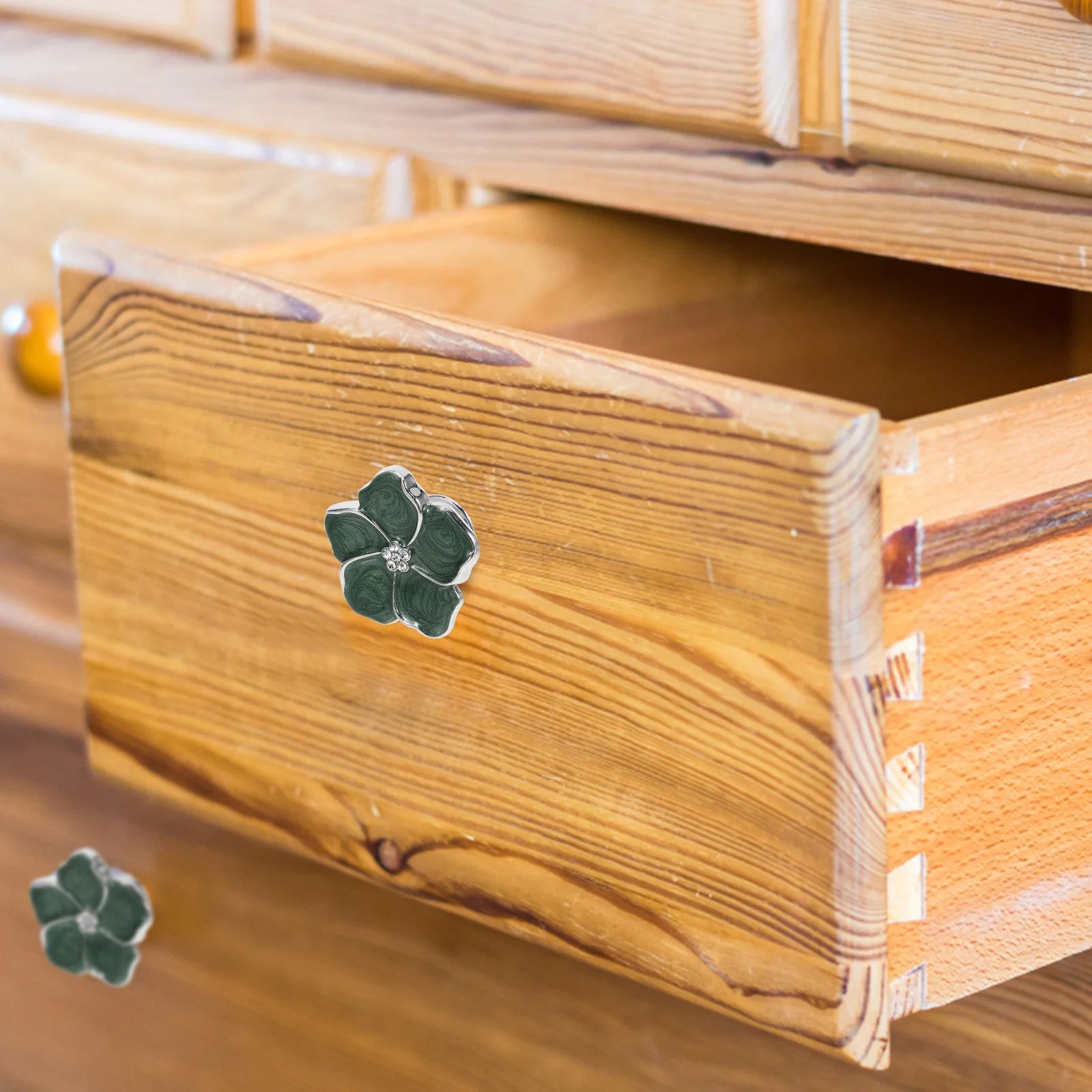 Gałka do szafki w kształcie kwiatka ze stopu cynku, dekoracyjny mały uchwyt do szuflady, do szafy w sypialni, komody, szafki, uchwyt do mebli