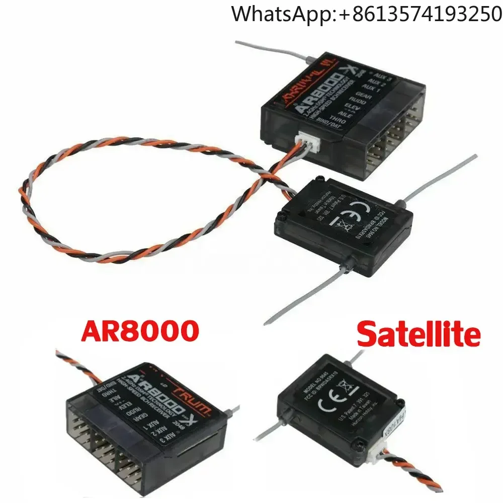 

AR8000 8CH DSM-X Receiver 2.4Ghz DX8 Receiver W Remote Extension SPM SPEKTRUM DX9 DX8 JR X8D Transmitter Remote Controller