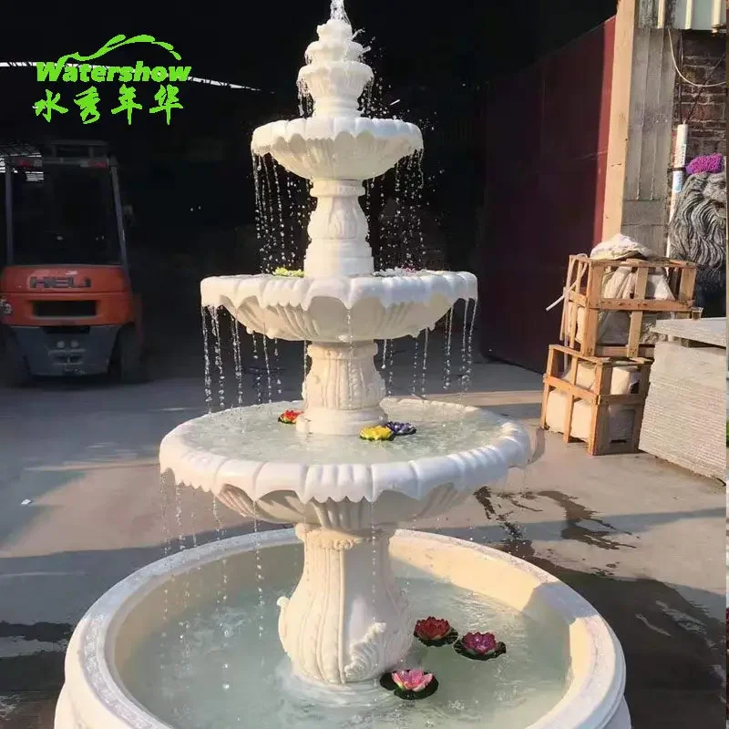 European-style courtyard flowing water ornament outdoor fish pond flowing water large villa outdoor fountain