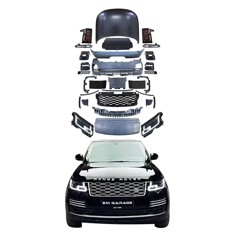 

Nick 2013-2017 Range Rover светодиодные фары, обновленные новые передние и задние бамперы, противотуманные фары, совместимые с Range Rover Executive 2018-2022 гг.