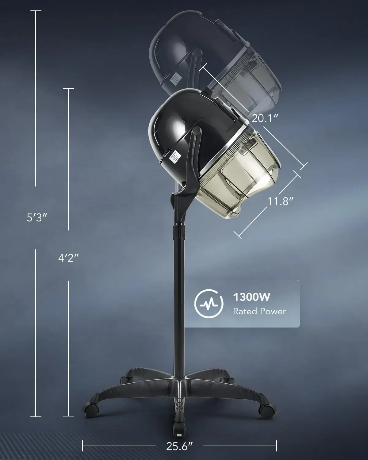 

[Цена со скидкой, горячая распродажа! ]Профессиональный фен с регулируемой высотой и капюшоном, фен с капотом, напольный катящийся фен