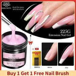 BORN PRETTY 225g Żel do przedłużania paznokci Jelly White Pink Clear Gel Nail Polish Fast Extending UV Nail Hard Gels Soak Off Gel Varnish