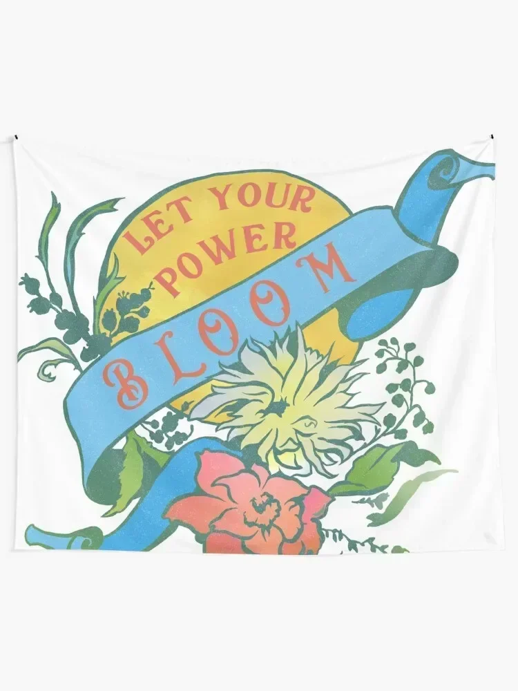 Let Your Power Bloom Tapestry Things To Decorate The Room Cute Room Decor On The Wall Wall Mural Tapestry