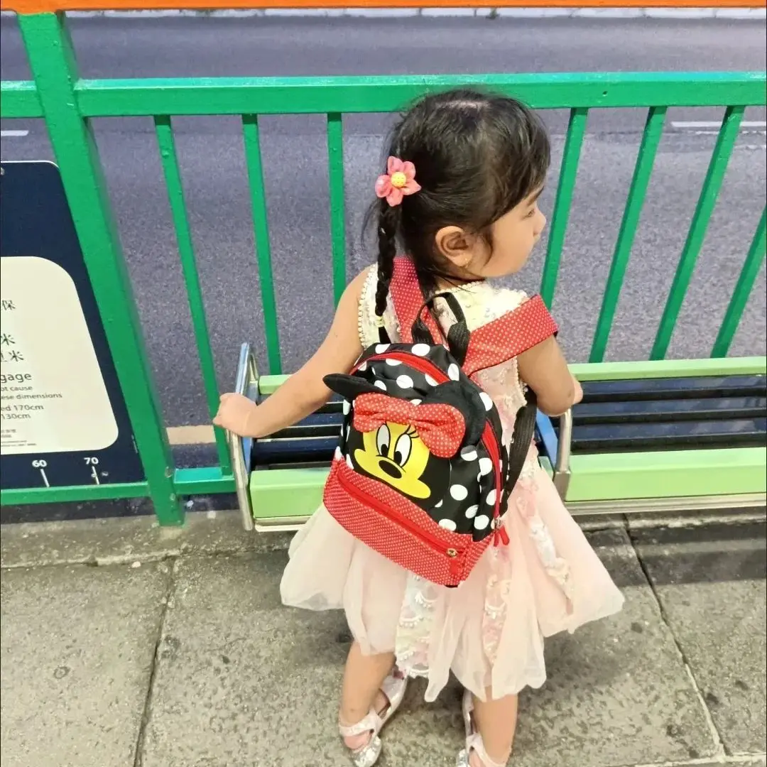 

28X22X9 см сумка через плечо с рисунком Диснея, рюкзак для маленьких мальчиков и девочек, милый школьный рюкзак с Минни и Микки Маусом, детский сад, подарок для детей