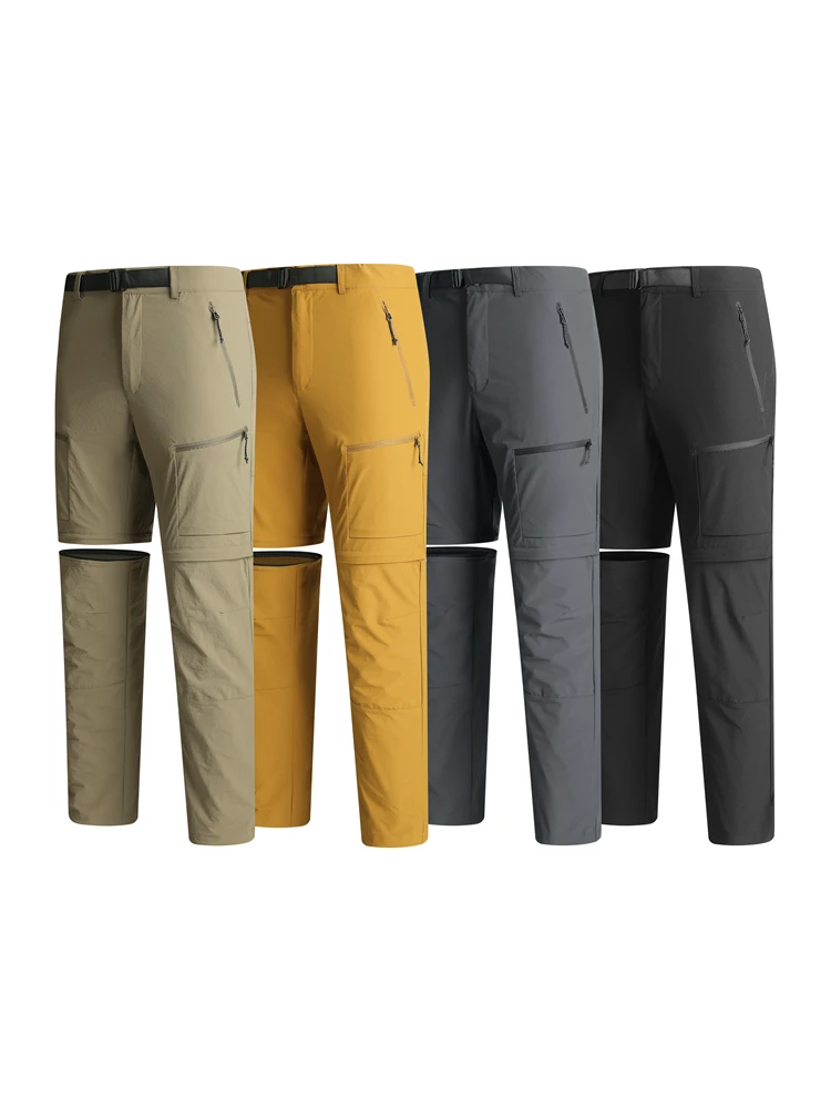 

Мужские быстросохнущие трансформируемые брюки-карго с эластичной тканью, дышащие, для походов, с множеством карманов, для активного отдыха, кемпинга, повседневные, с отстегивающимися штанинами