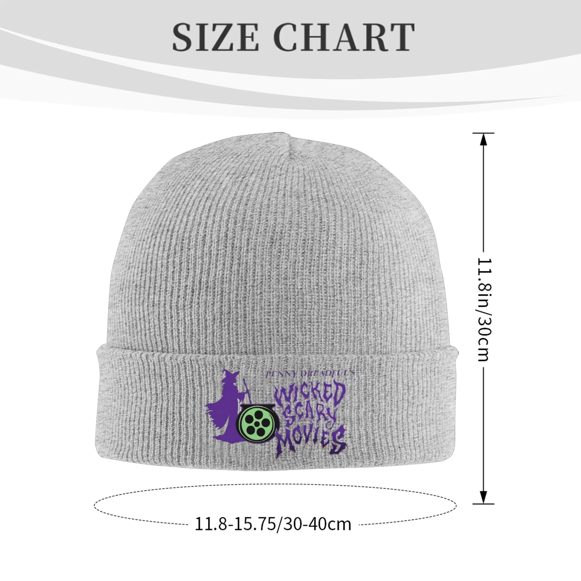 Wicked Glinda 및 Elphaba 로고 니트 모자 스트리트 Y2K 캡 성인 유니섹스 Kpop 비니 모자 봄 그래픽 따뜻한 보닛 모자