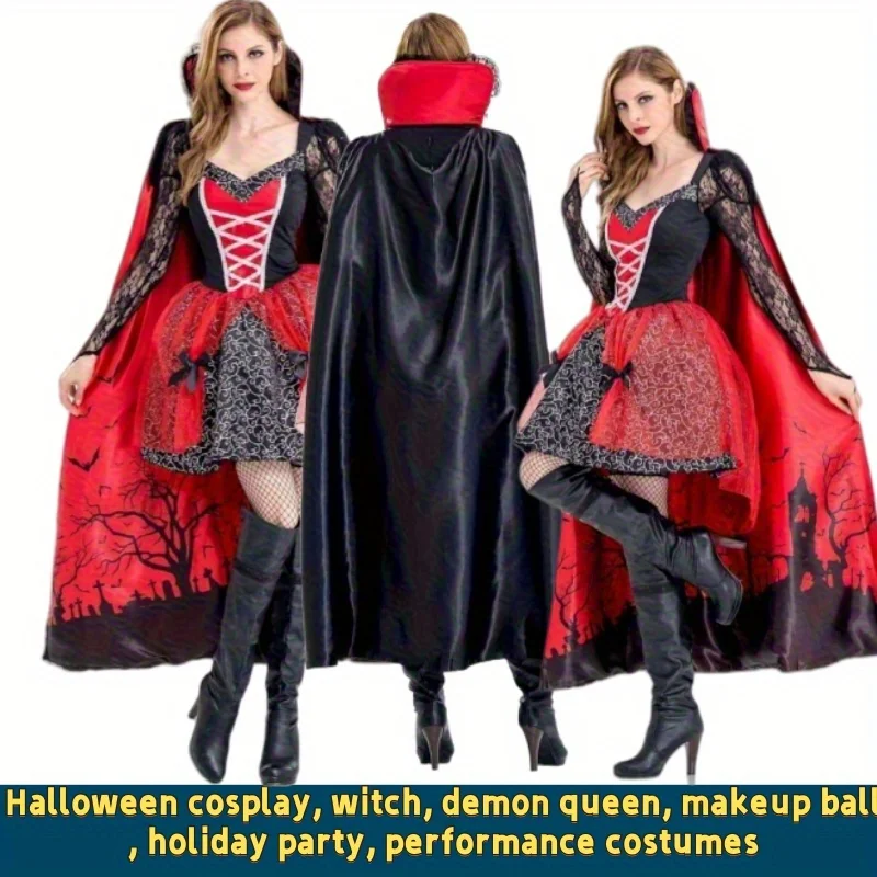 

Хэллоуин Косплей Костюм Ведьмы Женский Косплей Вампир Косплей Сердечек Костюм Принцессы Готический Костюм Макияж Бал Костюм