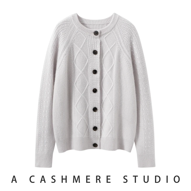 النساء 100% سترة الكشمير المعنقة س الرقبة تويست زهرة سميكة فضفاضة سترة تريكو أسلوب بسيط الخريف الشتاء الكشمير تريكو لينة القمم