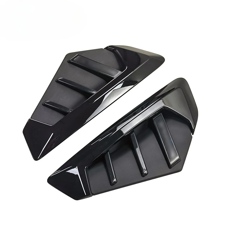 new Glossy Black Side Air Vent Fender Cover Trim Car Stickers for BMW X5 G05 LCI Upto X5M 2023+ Side Badge Leaf Shape Styling