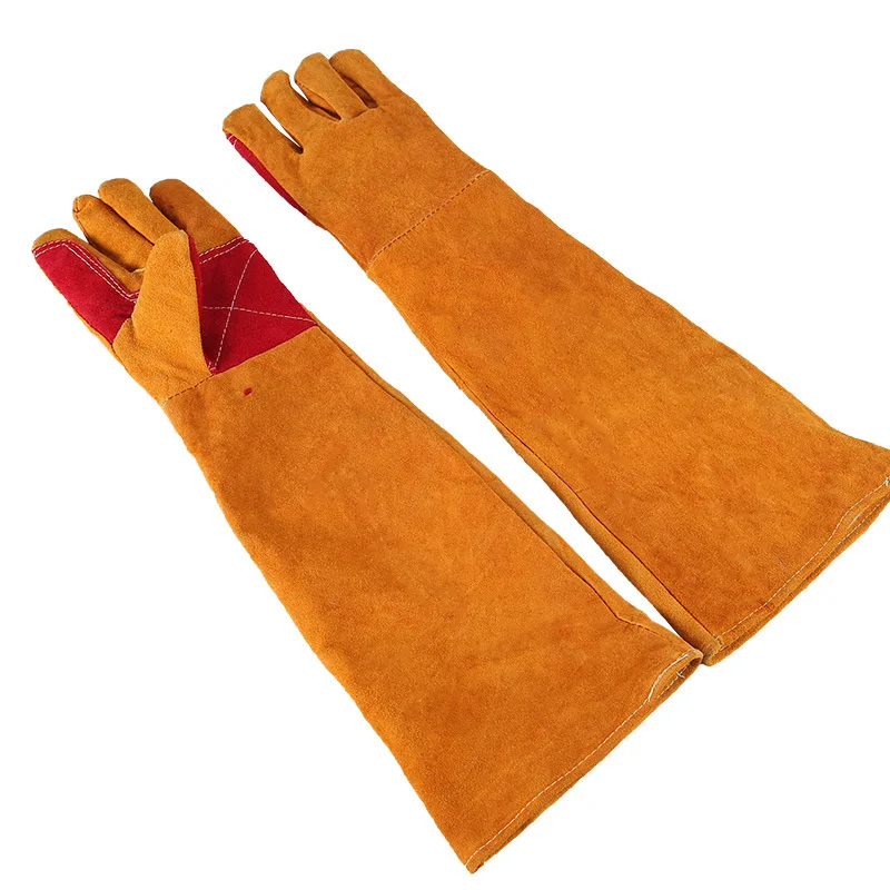 抗咬傷厚い革安全手袋動物ペットのトレーニング給餌ペット用品把握咬傷保護手袋犬ギフト