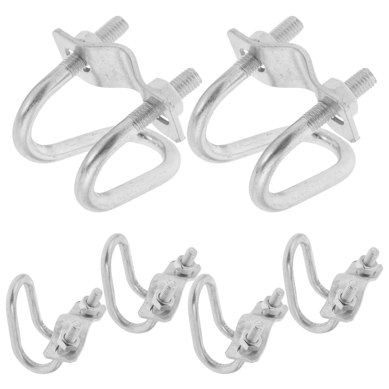 

6 Pcs Chain Link Fence Accessories Tube Buckle Outdoor Bracket Connector Iron Greenhouse Clamp