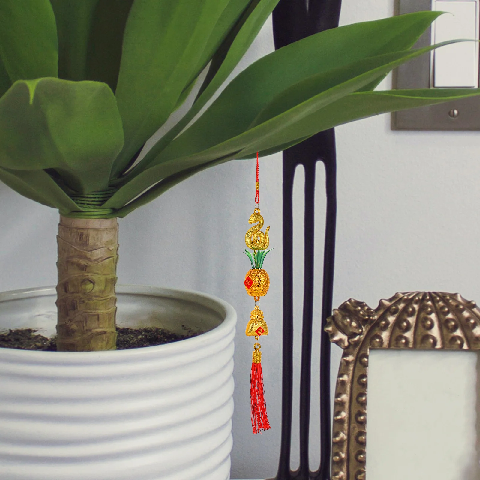 

6Pcs Chinese New Year Hanging Ornaments Snake Style Tassel Pendants for Spring Festival Home Office Car Hanging Decorations