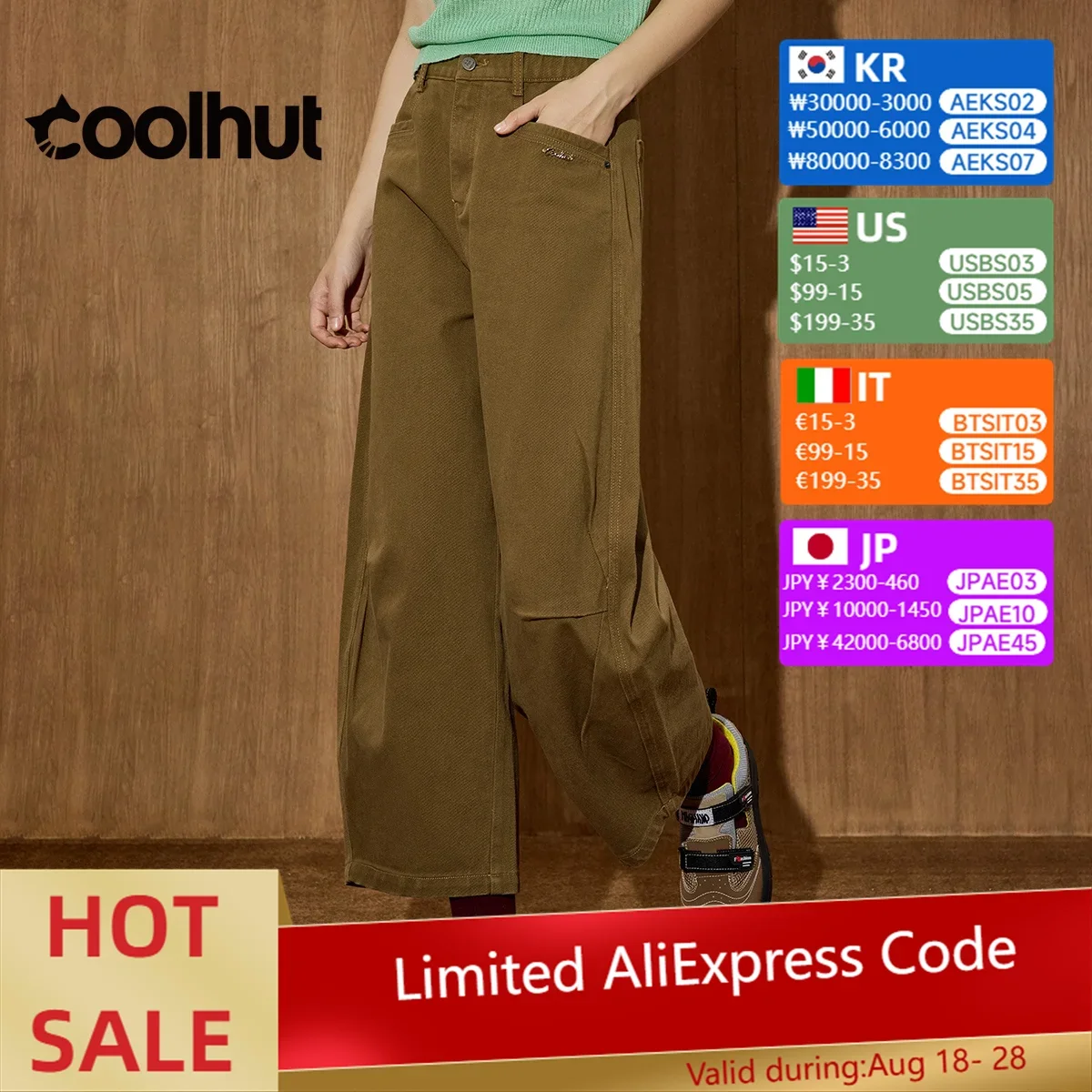 

COOLHUT Women's 2025 Vintage Elastic Waist Wide Leg Jeans Cropped Relaxed Fit Solid Color Casual Fall Y2K Denim Pants For Woman