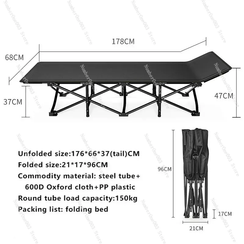 Ultra Light Portable Outdoor Folding Bed for Camping and Self-Driving Trips, Dual-Use Travel and Hiking Sleeping Bed