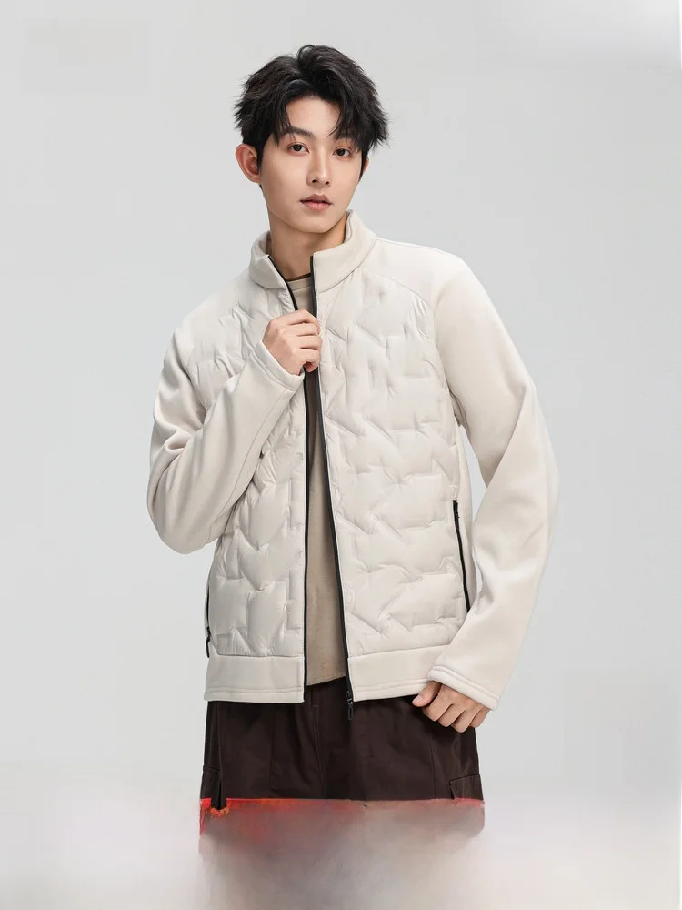 

Snow Flng Spring 2026 Men's Faionable down Jaet Quilted Warm Casual Lightweight Du down Coat for Running Cam Hiki...