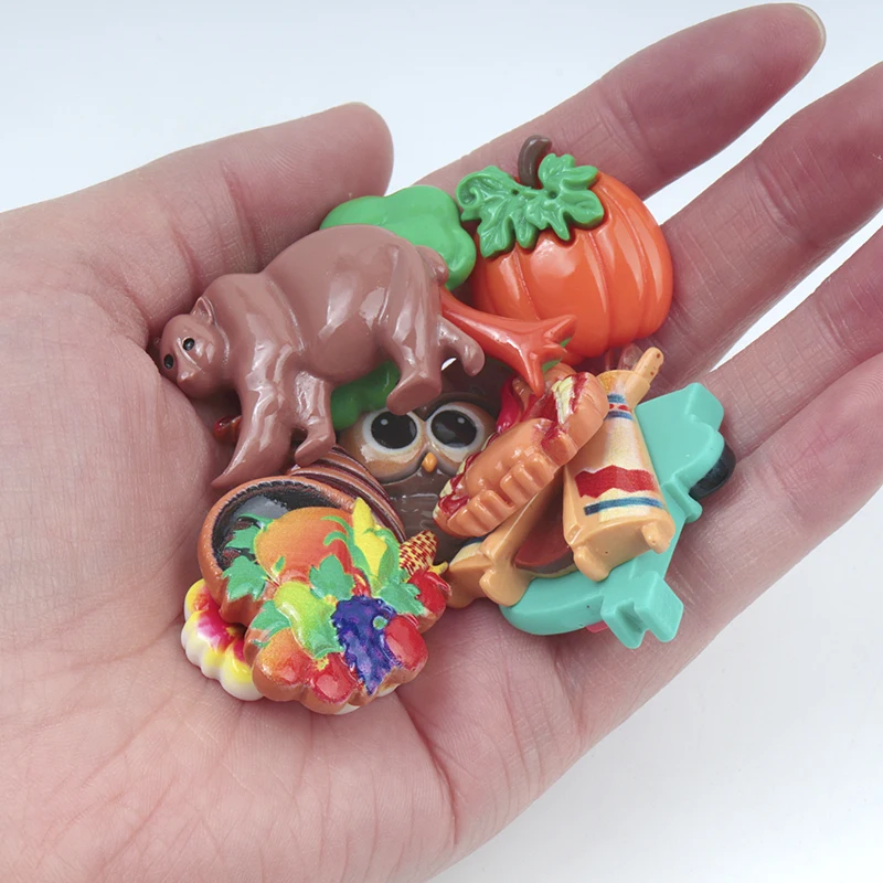 10/100PCS Resin Accessories Tribal Seories Owl Tent Bear Scrapbooking Patch Craft DIY handmade Craft Decoration Accessories