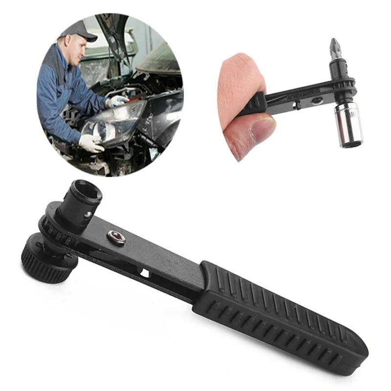 Llave de trinquete 1/4, destornillador de trinquete, mango, broca, herramienta de enchufe, llave de tubo hexagonal
