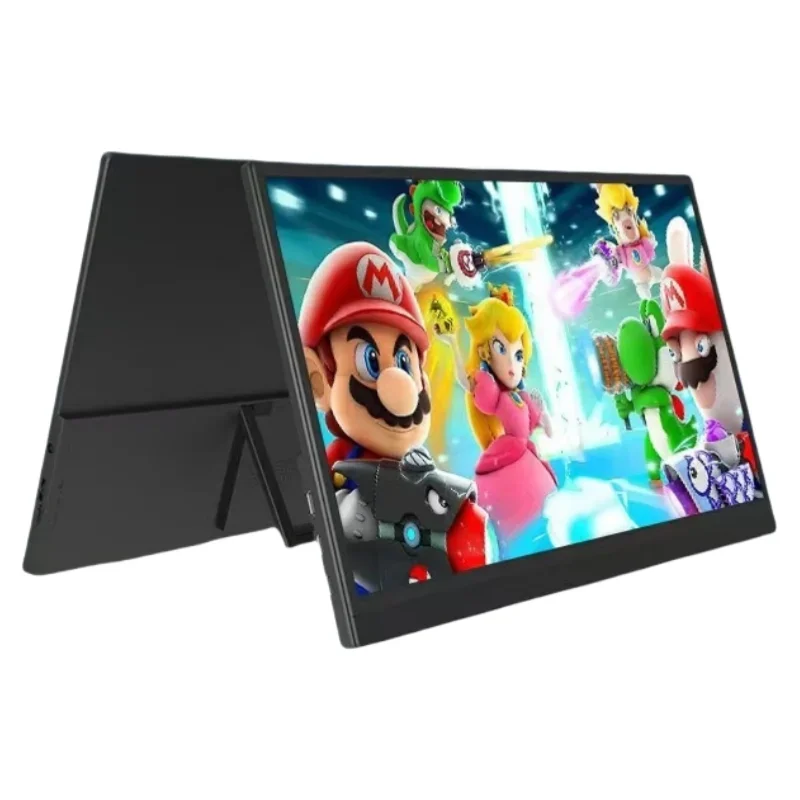 Portable Monitor 15.6Inch FHD 1920*1080P IPS Travel Display Smart Cover & Speakers HDR Plug&Play External Monitor for Laptop PC