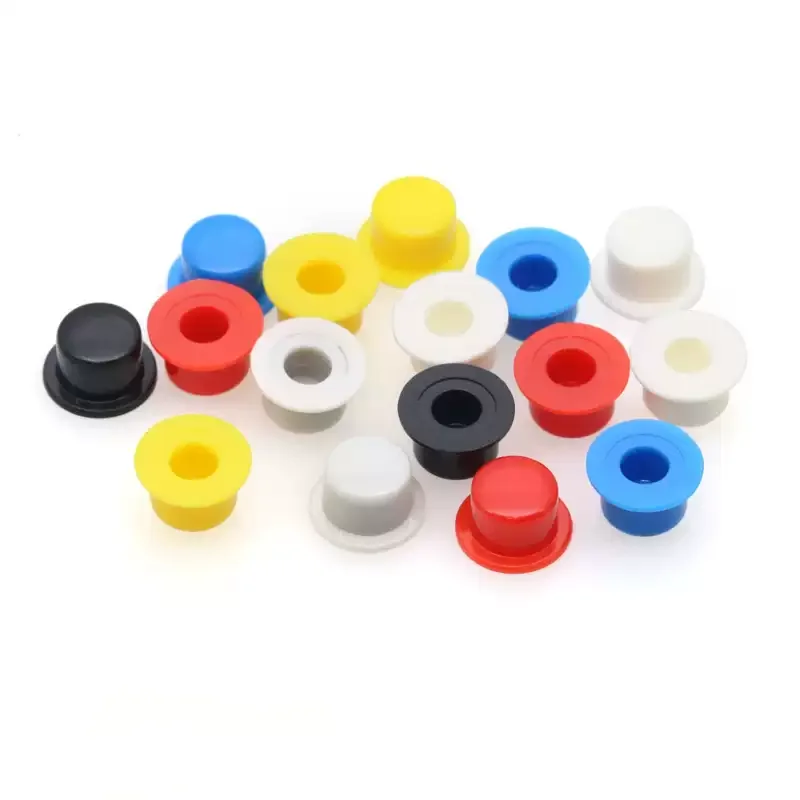 50Pcs 6x6mm Tact Switch Button Caps A101 Round Push Key Caps 4.5x7.4mm Inner Dia 3.1/3.4mm