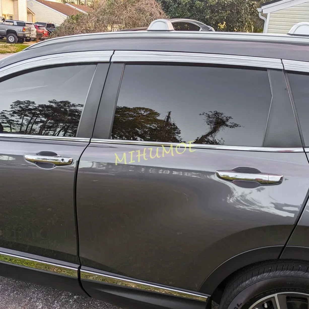For Honda CR-V 2017 2018 2019 2020 2021 2022 Exterior Door Handle Cover Trims Glossy Chrome Car Styling With Keyless Entry 8Pcs