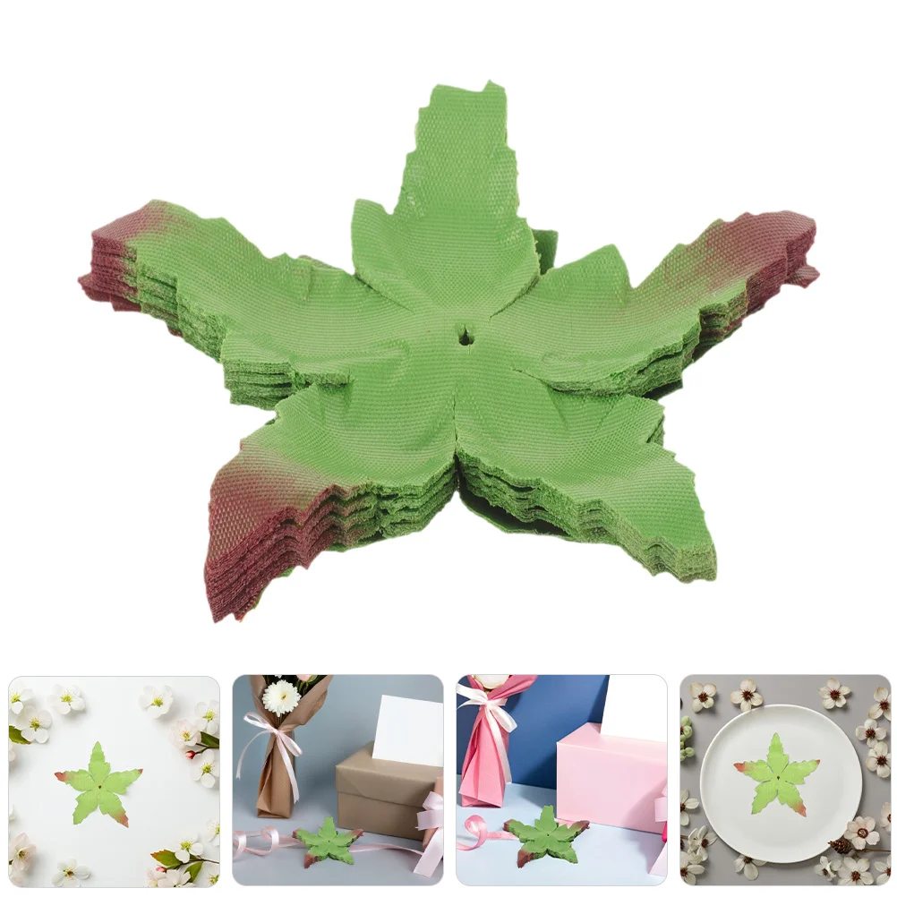 150 قطعة زهرة الورد الاصطناعية الكالكس النسيج الأخضر Sepals بها بنفسك ترتيبات الأزهار لوازم تنوعا الديكور سهلة التجميع