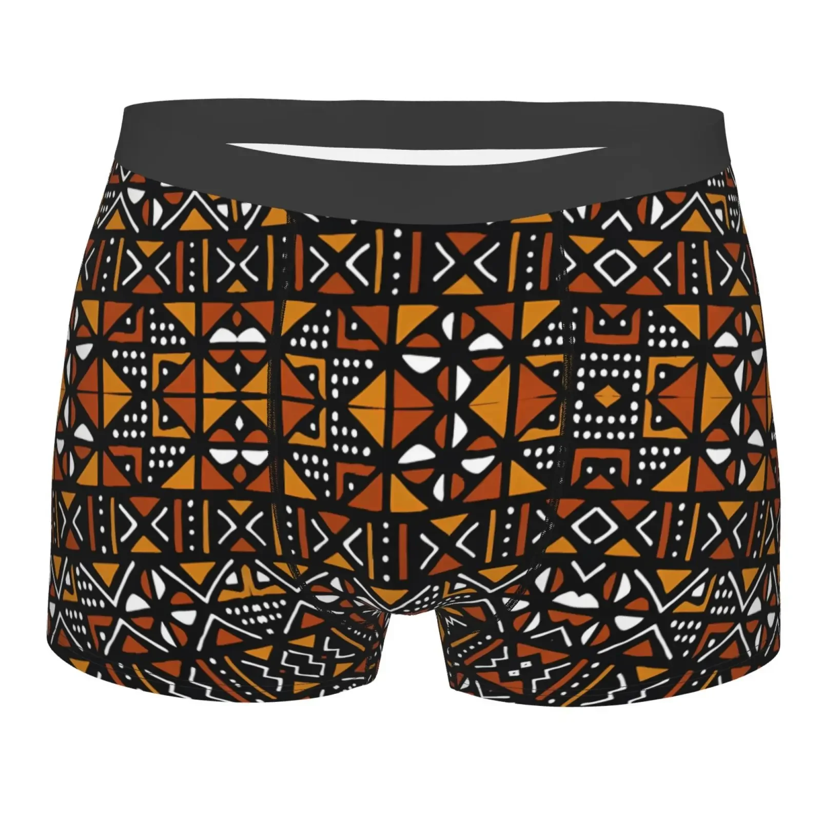 African Ethnic Geometric Pattern Men Underwear Boxers Men Novelty Underpant Breathable Printed Male Underpants Man Boxer Briefs