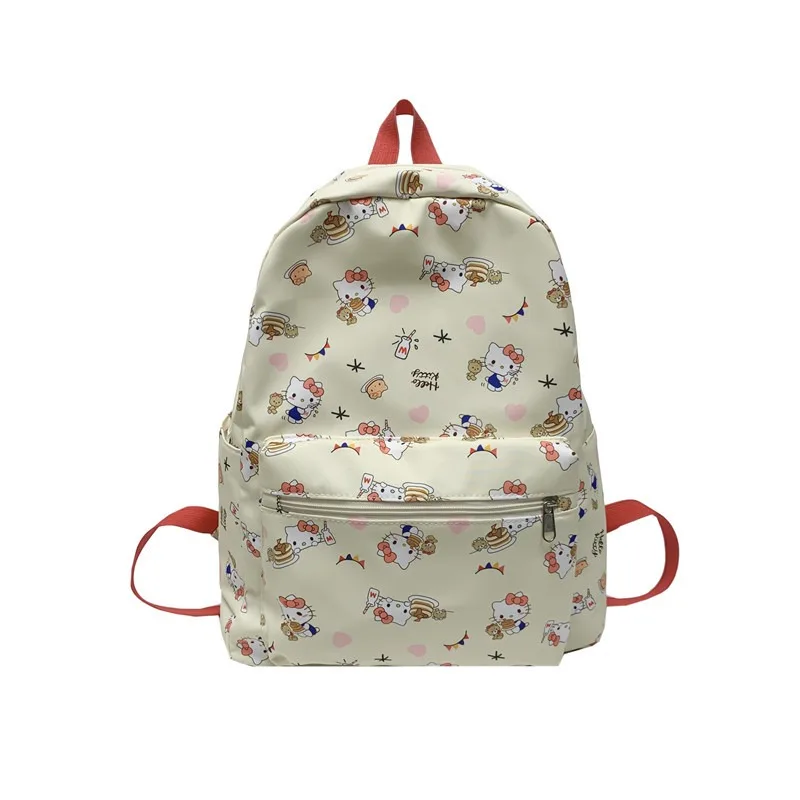 

New Fashion Hello Kitty Solid Color Shoulder Bag Junior High School Girls College Students with Large Capacity Bags Mochilas