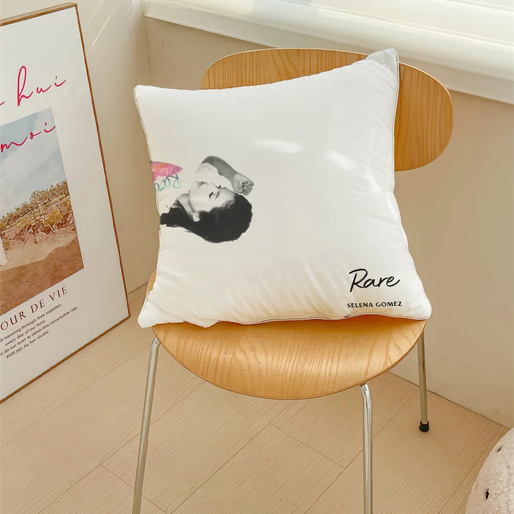 Singer S-Selena Gomez Pillow Case Sofa Decorative Home Double-sided Printing Short Plush Cushion Cover