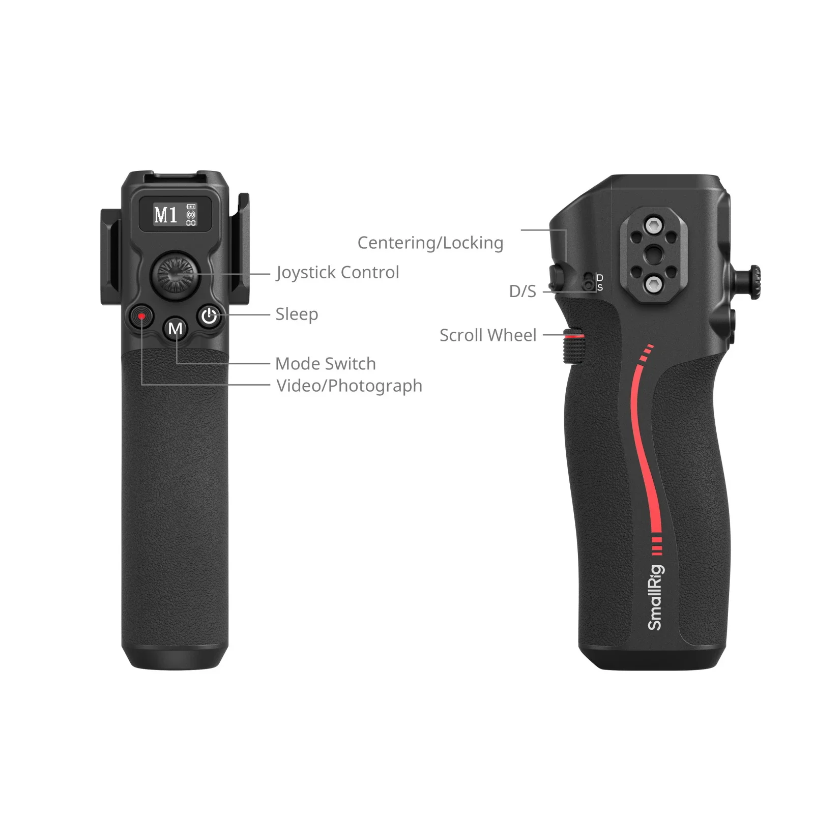 SmallRig Side Handle with Follow Focus for DJI RS Series 100m Range Wireless Controller for DJI RS 2 RS 3 Pro RS 4 RS 4 Pro