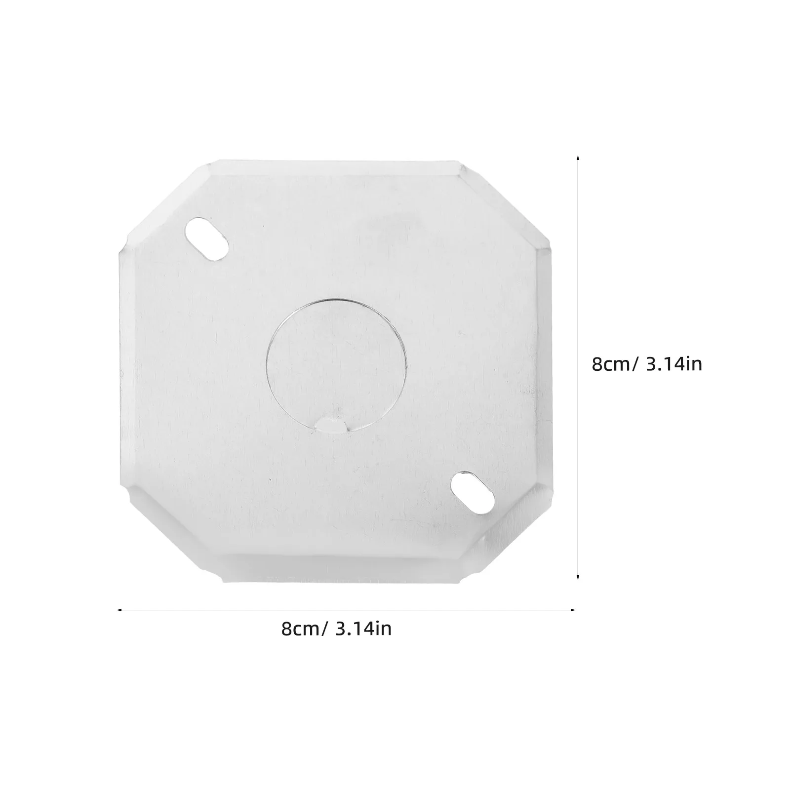 10Pcs Junction Metal Octagon Electrical Box Cover, Flat Blank Flat Outlet Case Panel For Residential And Commercial Wiring Case