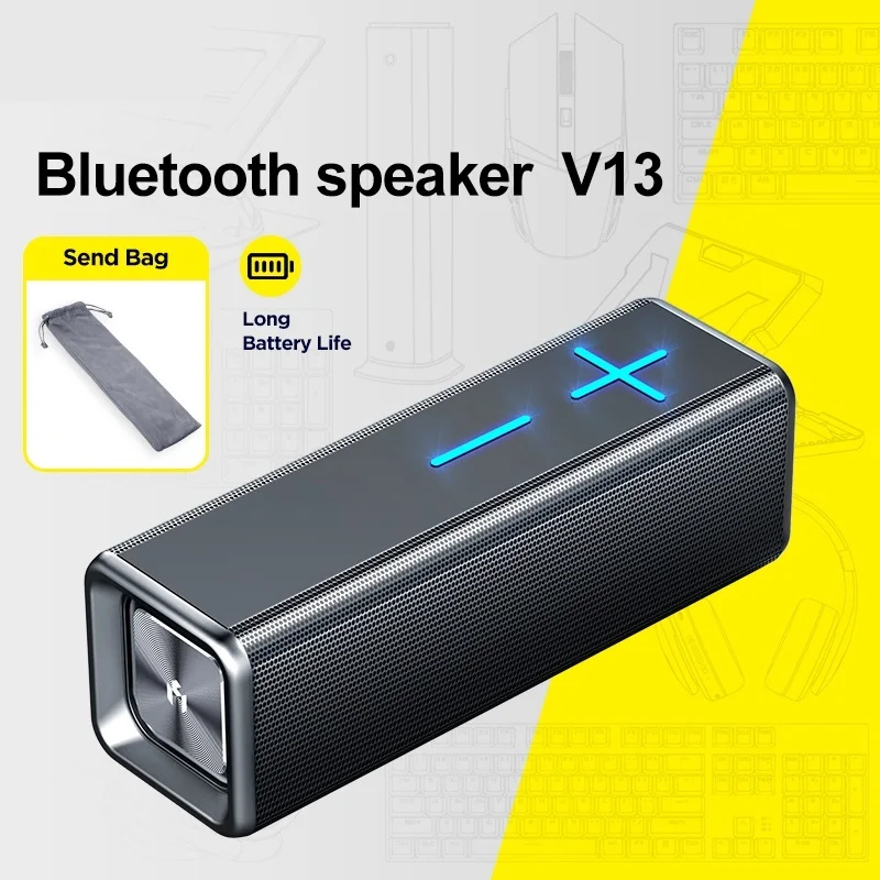 Top! V13 TWS Bluetooth Speaker Wireless HiFi Portable Bass Outdoor Music Player TF Card Loudspeaker Home Theater Subwoofer