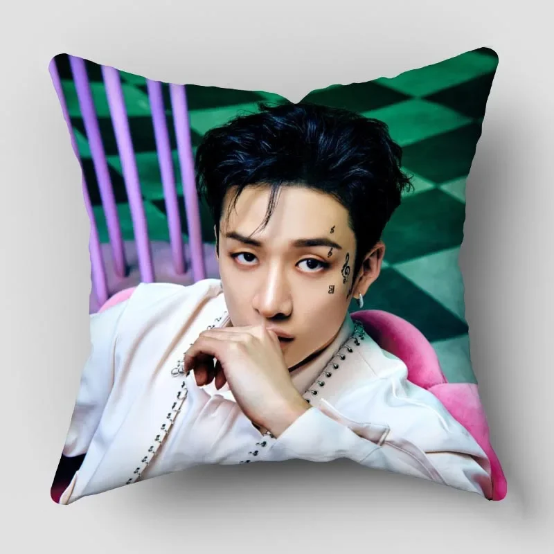 Musife Bang Chan KPOP Decorative Pillowcase Art Square Zippered Pillow Cover 35*35,40*40,45*45cm wholesale