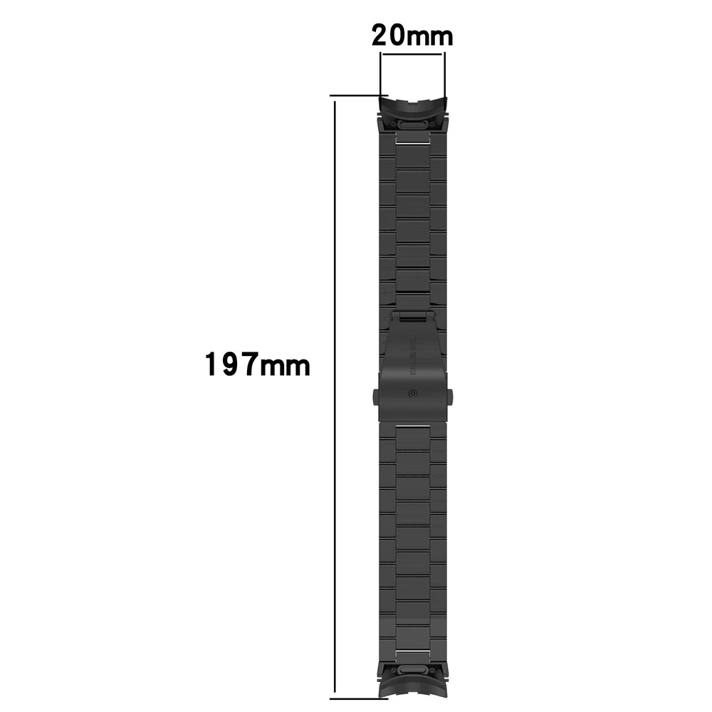 Cinturino in acciaio inossidabile a 3 teste per Samsung Galaxy Watch 4 5 6 7 FE Pulsante a sgancio rapido Cinturino per orologio Accessori di ricambio