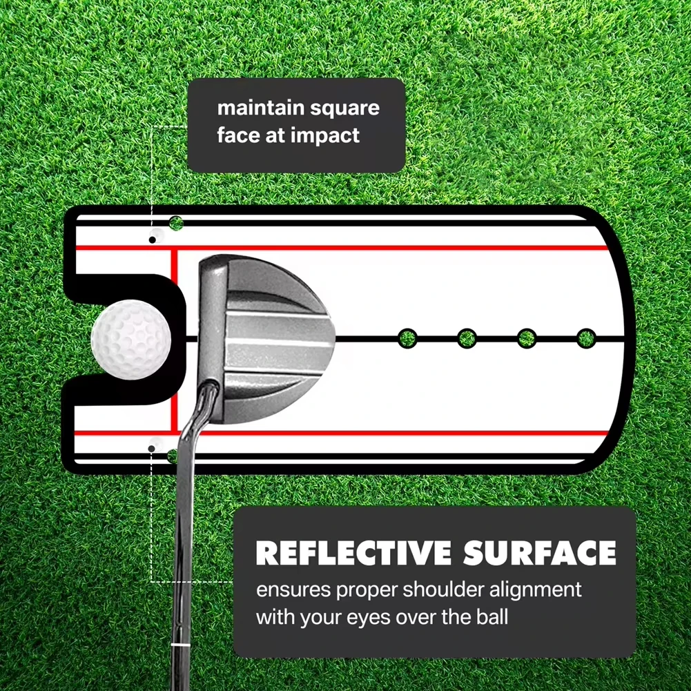 Golf Putting Practice Mirror Putting Mirror Alignment Training Aid Golf Practice Putter Mirror Eye Line