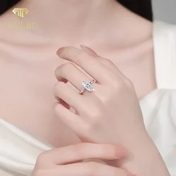 TFGLBU Trendy 1/2/3CT D Color Marquise Cut Moissanite Band with Gra Certificate S925 Silver Wedding Rings for Women Wholesale