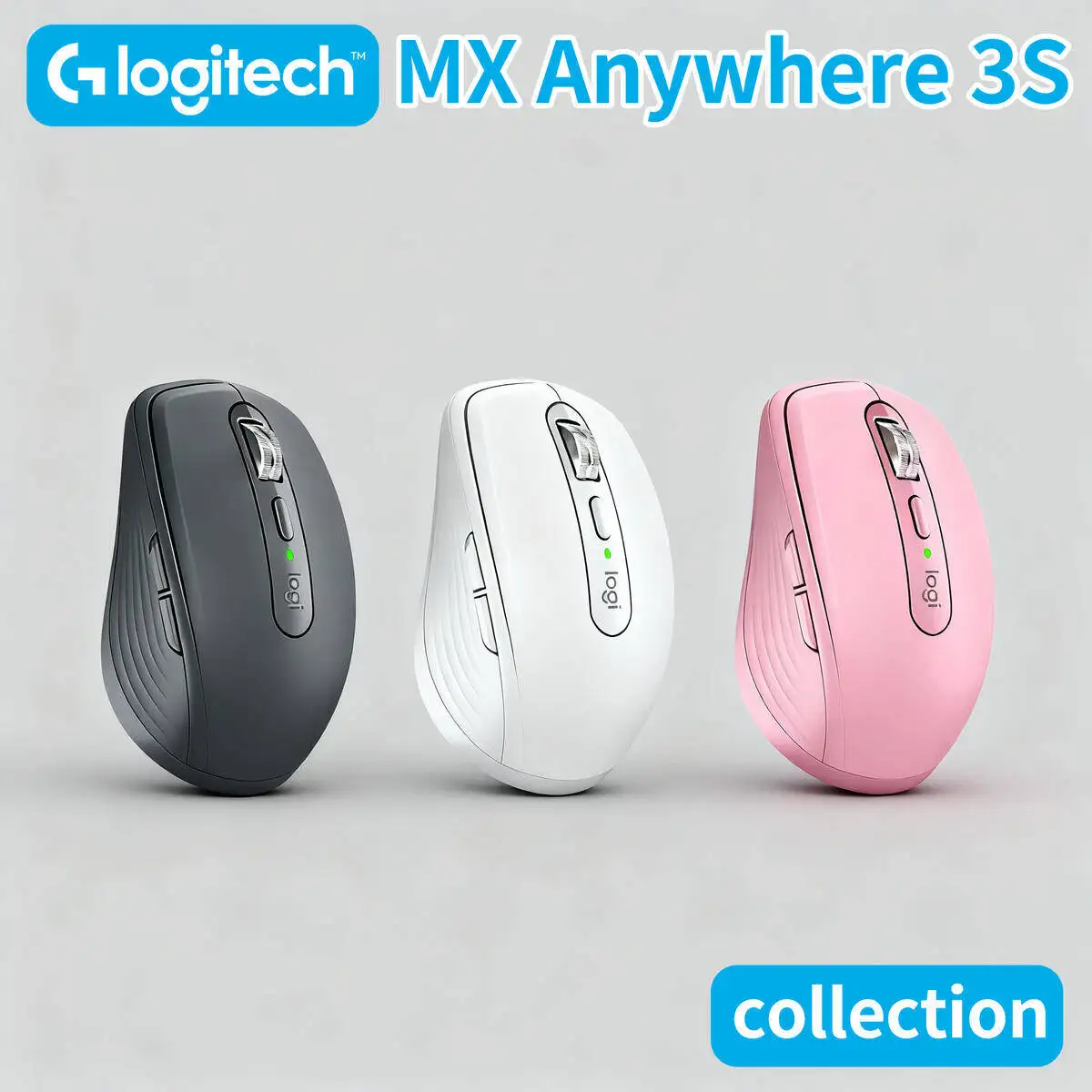 

Logitech MX Anywhere 3S Bluetooth Mouse – Premium Reliability, 70-Day Battery, Track Any Surface