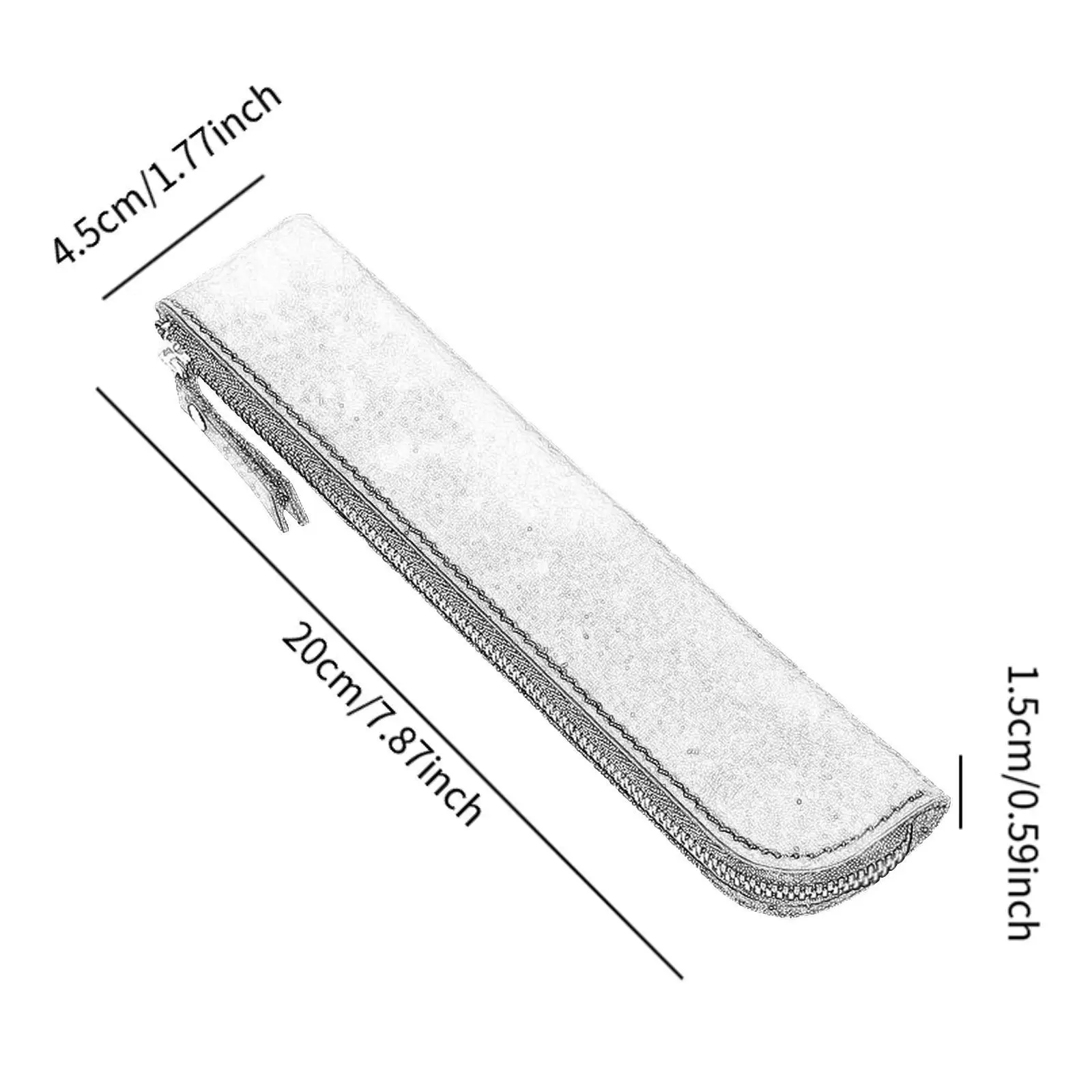 حقيبة حامل أقلام رصاص من جلد البولي يوريثان لهدايا عيد الميلاد، حقيبة مكياج مدمجة متعددة الوظائف وخفيفة الوزن مقاس 7.8 × 1.7 بوصة