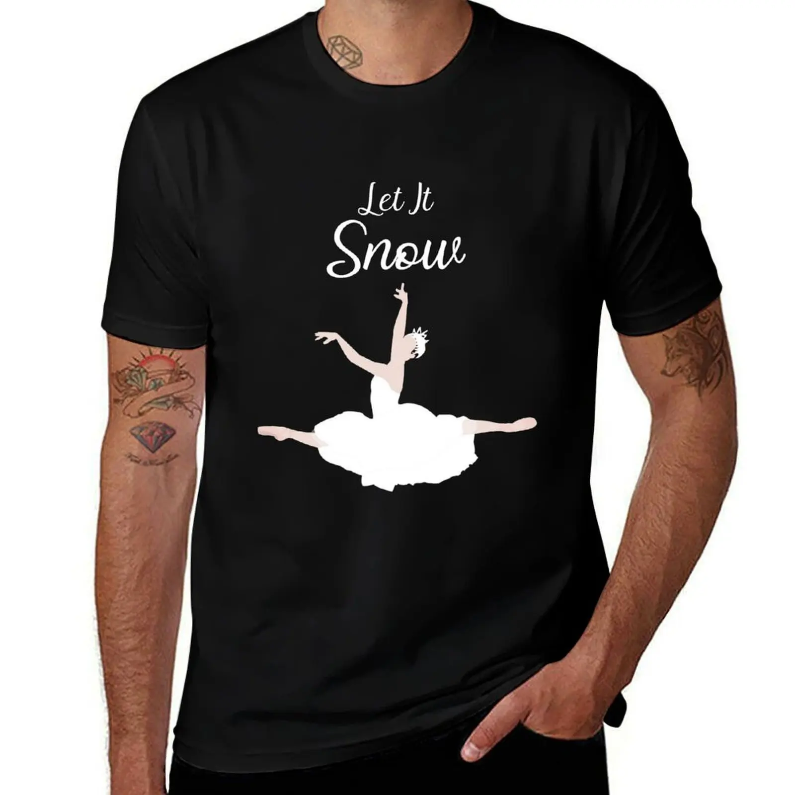 Let It Snow - Light Skin Tone T-Shirt Streetwear Print Tee Shirt