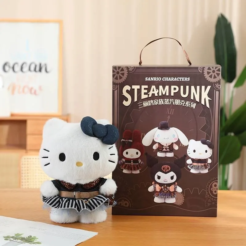 Sanrio Kuromi My Melody Cinnamoroll Hello Kitty Steampunk Series Stuffed Animal Toys Plushier Plush Dolls Kid Birthday Xmas Gift