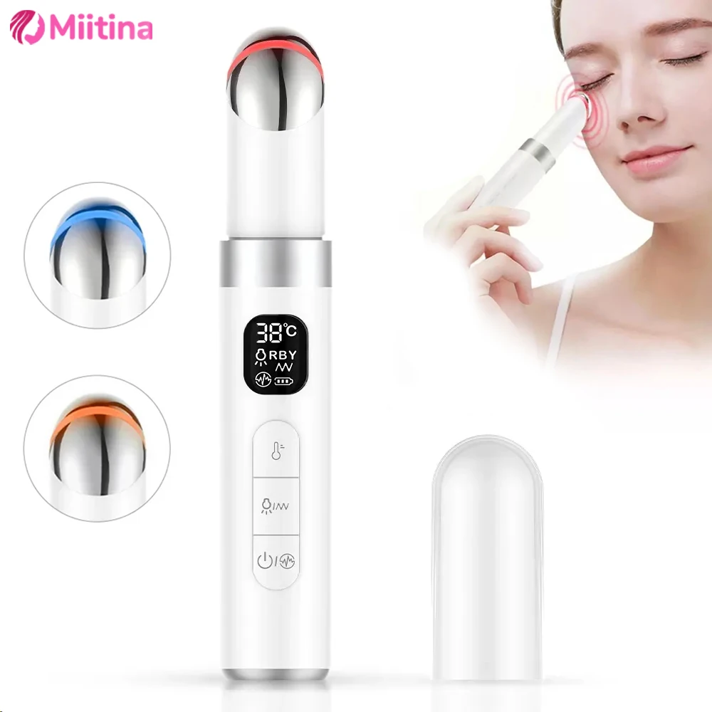 

Electric Eye Massager Constant Temperature 45℃ Heating Vibration Massage Lighten Dark Circles and Eyes Bags Relax Skin Care Tool