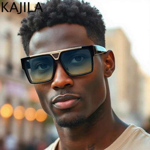 Gafas de sol cuadradas polarizadas de gran tamaño Steampunk para hombre, gafas de sol grandes 2025, marca de lujo, gafas de sol Punk Vintage para hombre, gafas clásicas UV400