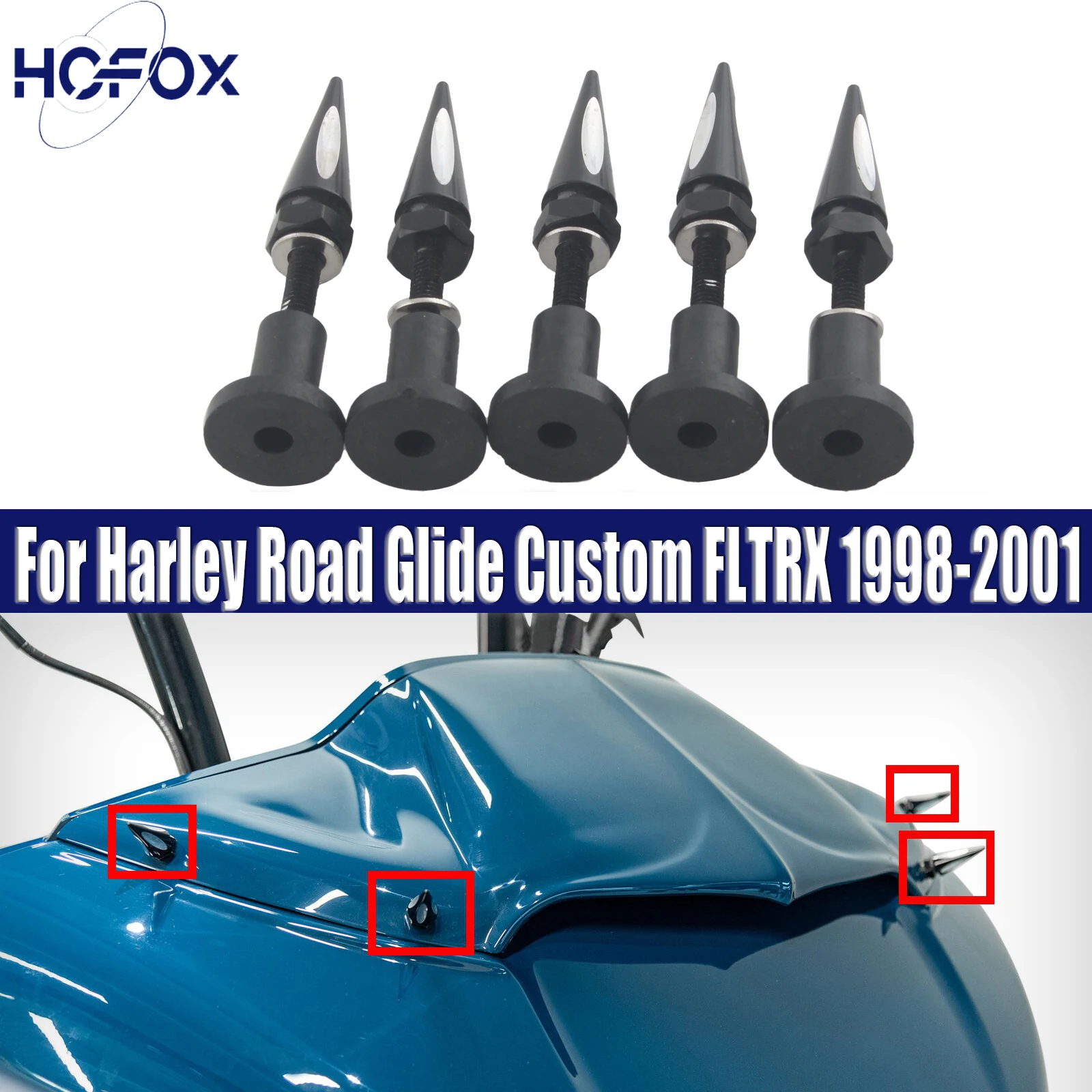 

For Harley Road Glide Custom FLTRX Motorcycle Windscreen Screws Fairing Bolts