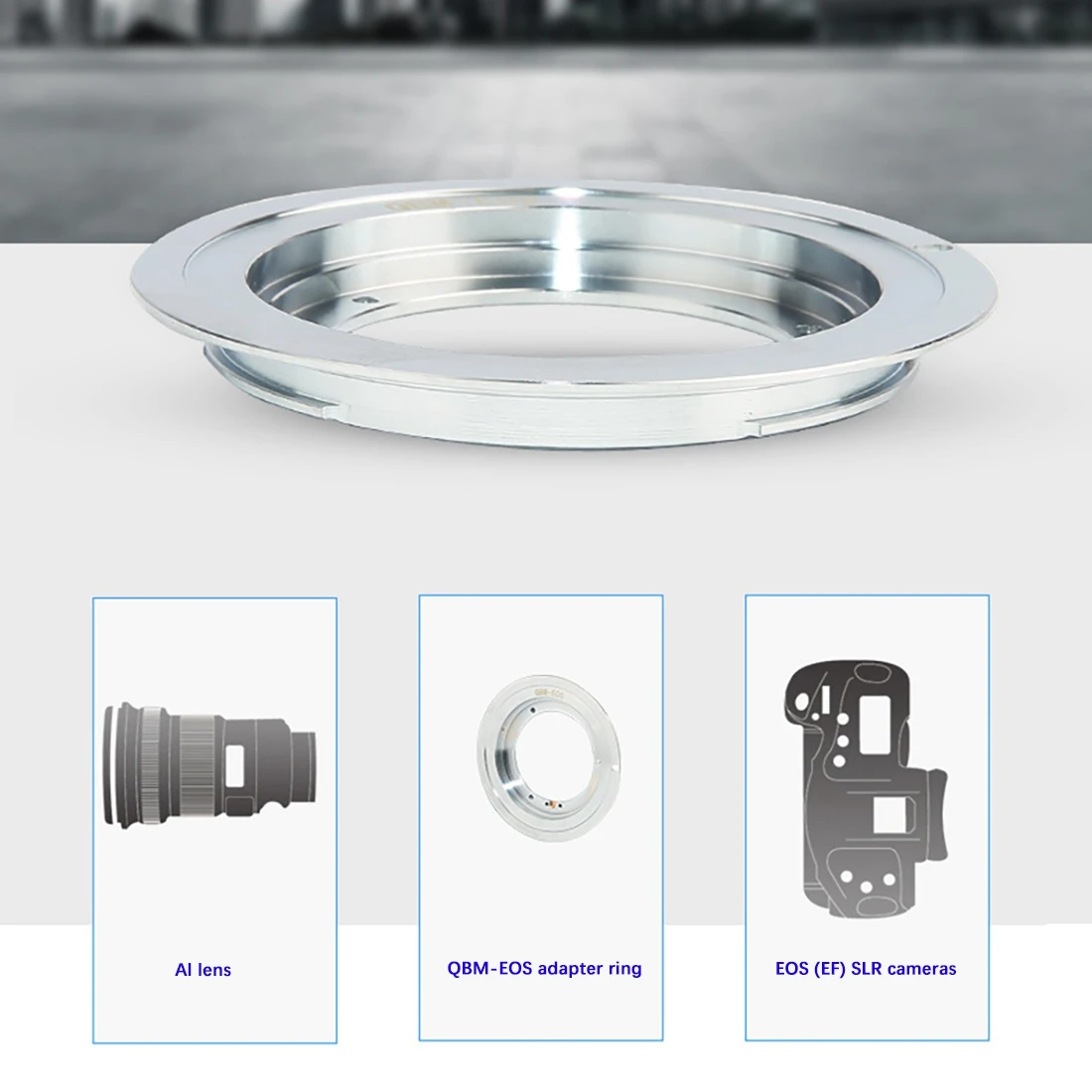 ABKM QBM-EOS Lens Adapter Ring for ROLLEI Rollei QBM Lens to Canon EOS EF