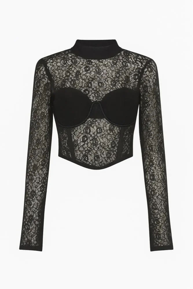 Vestidos de ocasión a medida de manga larga negros con cuello redondo personalizados, vestidos elegantes y sexis de encaje ajustados, vestidos para ocasiones especiales de moda