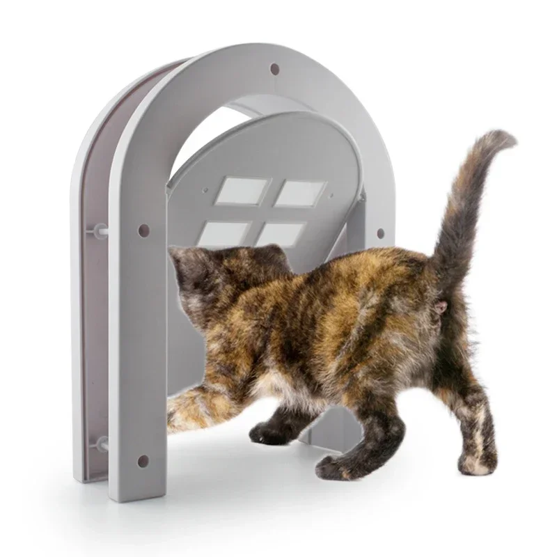Pet Door Pet Dog Screen Door Home Lockable Sliding Cat Screen Door Magnetic Self-Closing Screen Dog Fence Locking Function Gate