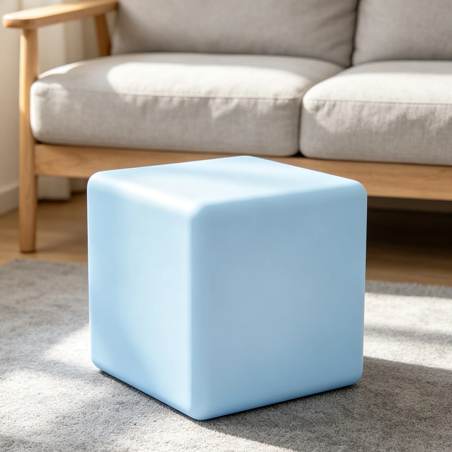 White Square LED Cube Lights RGBW LED Floor Lamp IP54 Waterproof 3W 5V US Plug with Remote Control 16 Colors 4 Light Modes