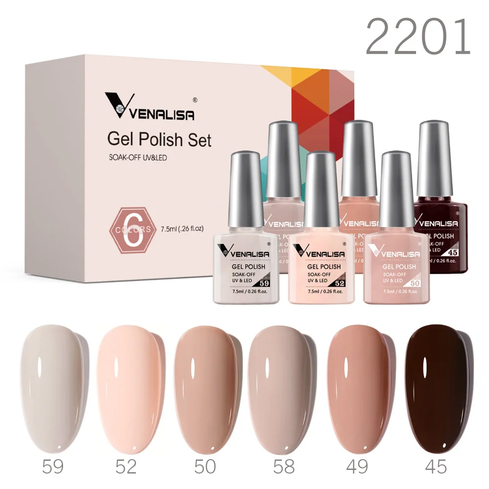 6/12 teile/satz Ven alisa Gel Nagellack VIP Kit charmante Neon Farbe Gel rosa natürliche Farbe Serie Gummi Gel große Abdeckung Lack